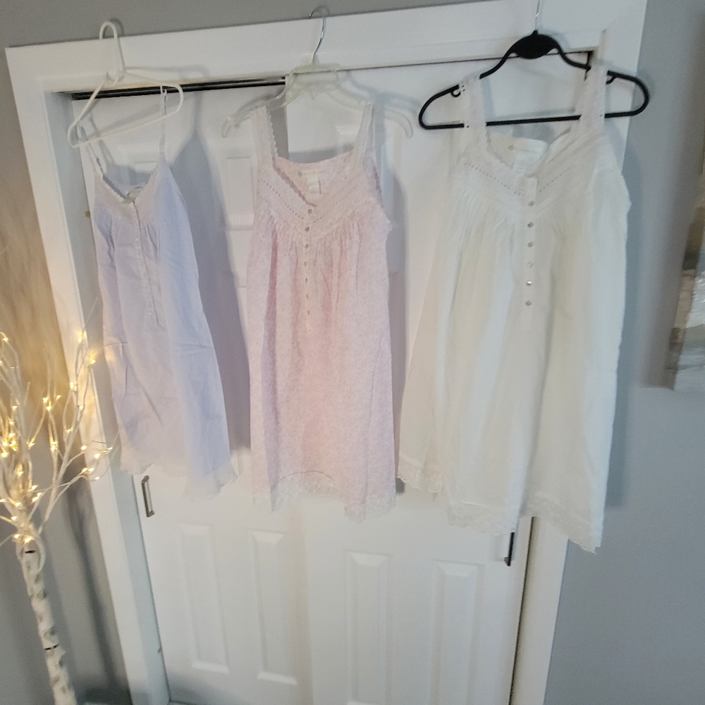3 Eileen West Sleeveless Nightgowns LIKE NEW Size S